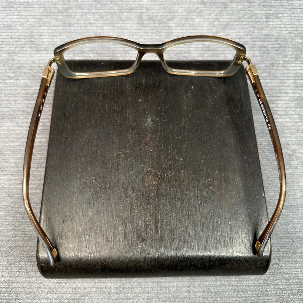 Liz Claiborne L393 0JKK Brown Ombre Rectangular Y2k Eyeglasses Frames 130mm
